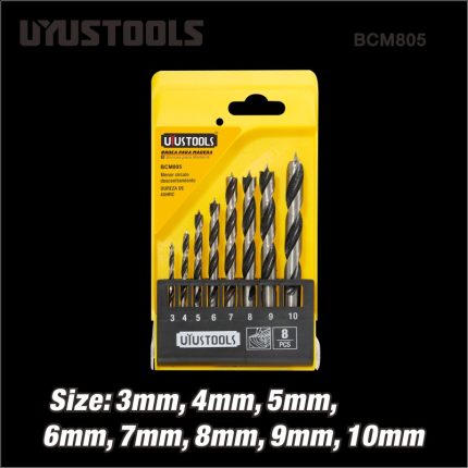 UyusTools 8 PC Wood Drill Bit Set BCM805