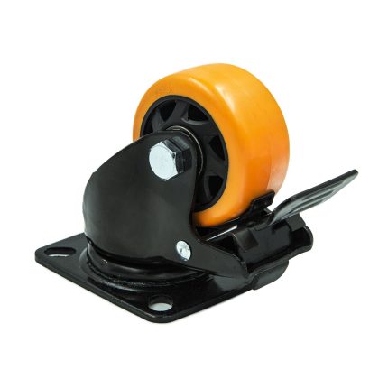 ORANGE CASTER WHEELS1 1/2 WITH BRAKE