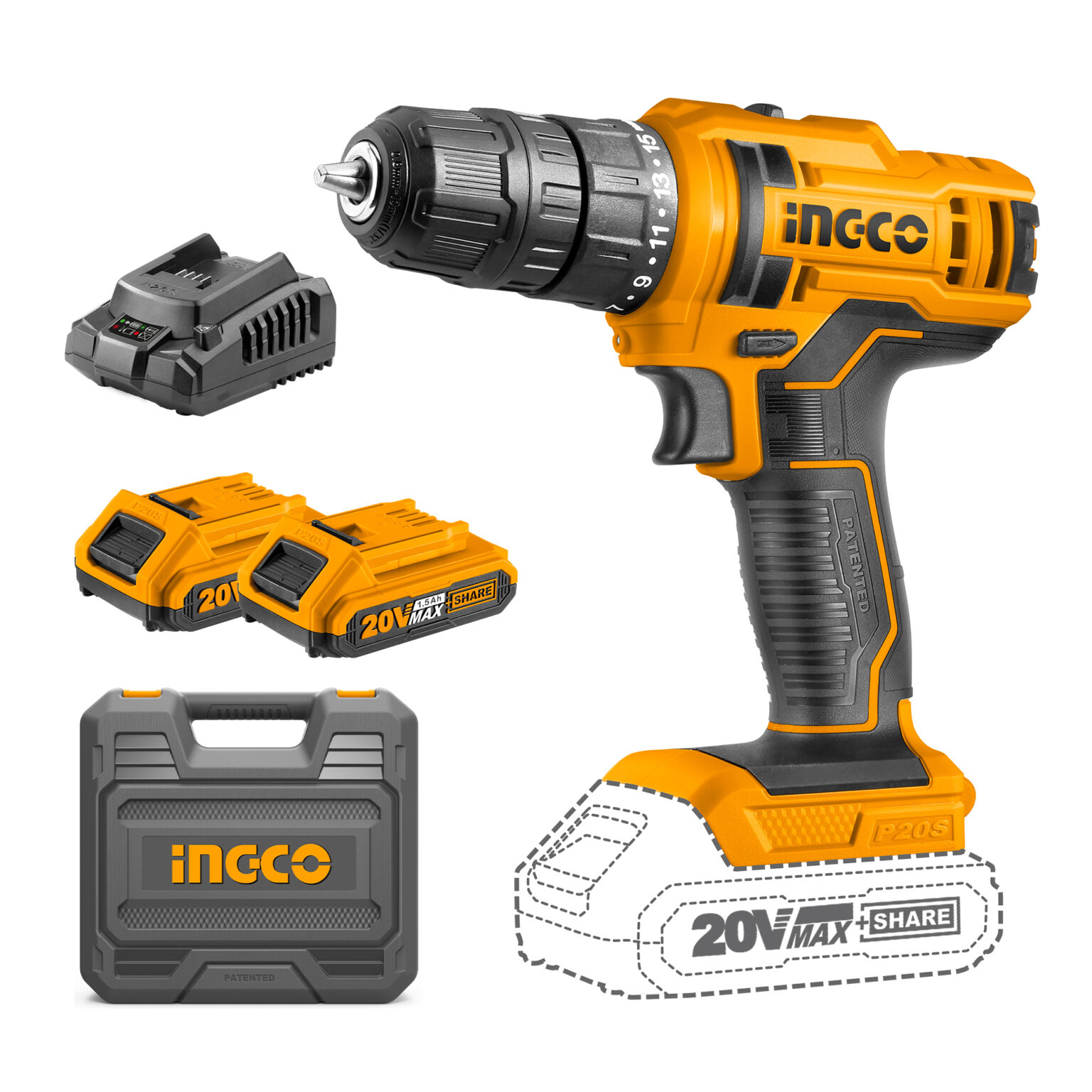 08 INGCO 100PCS TOOLS SET HKTHP21001