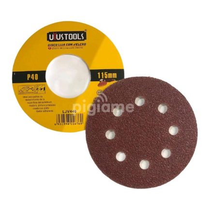 UYUSTOOLS SANDING DISC VELCRO 115MM P40 DLV440
