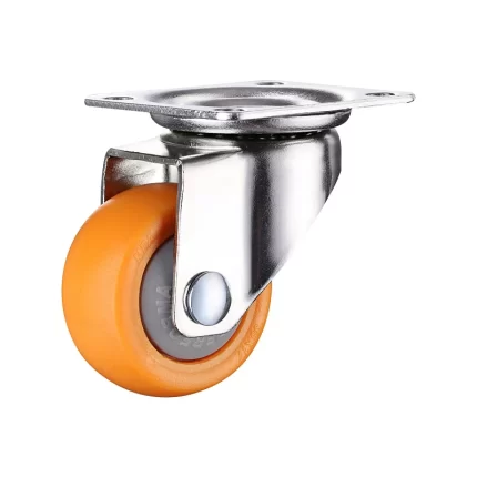 Orange Caster Wheels 1 1/2 without Brake