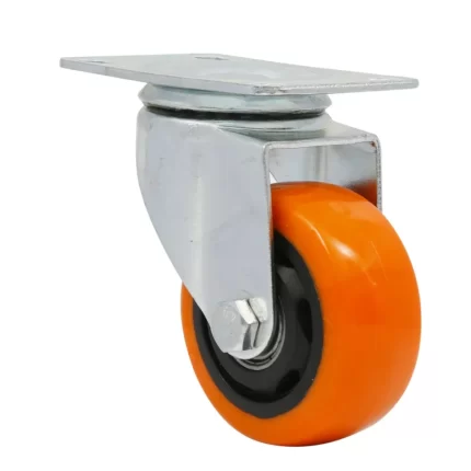 Orange Caster Wheels 1 1/2 with Brake