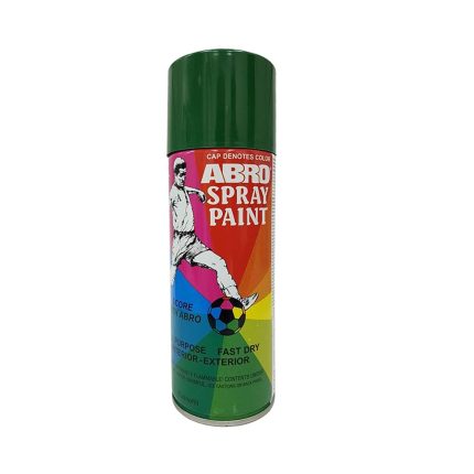 abro spray paint coloured green